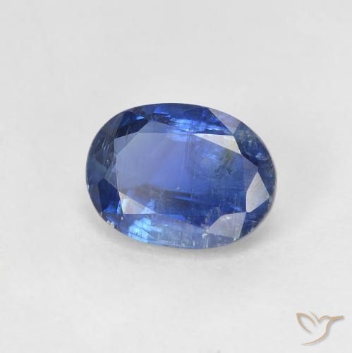 1.68 ct Blue Kyanite Stone, Natural Kyanite in Oval Facet Shape for Sale