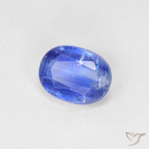 1.71 ct Blue Kyanite Stone, Natural Kyanite in Oval Facet Shape for Sale