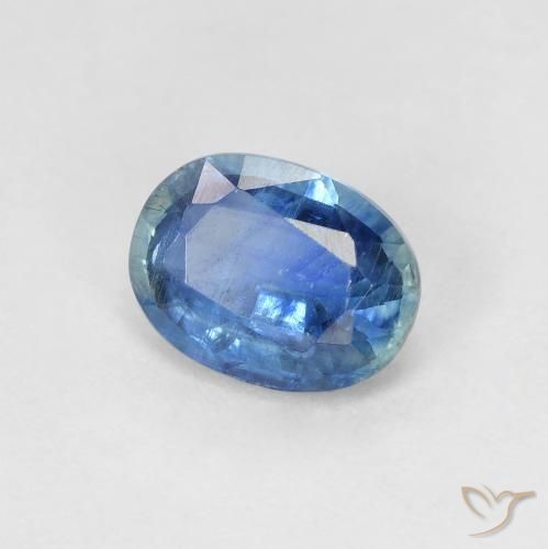 1.59 ct Blue Kyanite Stone, Natural Kyanite in Oval Facet Shape for Sale