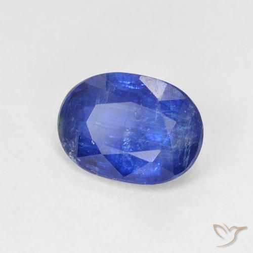 1.48 ct Blue Kyanite Stone, Natural Kyanite in Oval Facet Shape for Sale