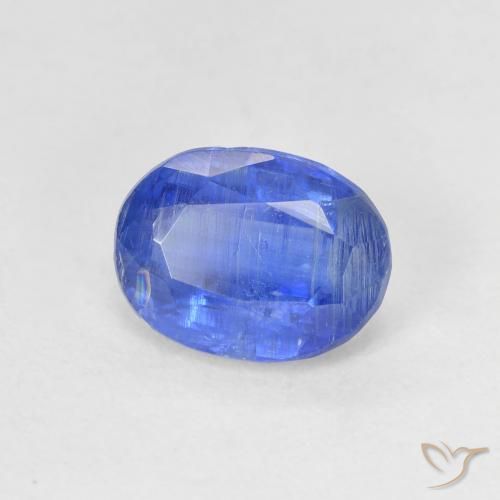 1.56 ct Blue Kyanite Stone, Natural Kyanite in Oval Facet Shape for Sale