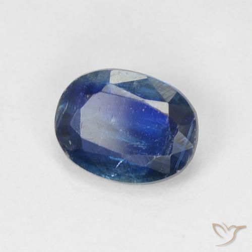 1.57 ct Blue Kyanite Stone, Natural Kyanite in Oval Facet Shape for Sale