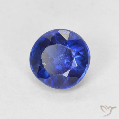 0.64 ct Blue Kyanite Stone, Natural Kyanite in Round Facet Shape for Sale