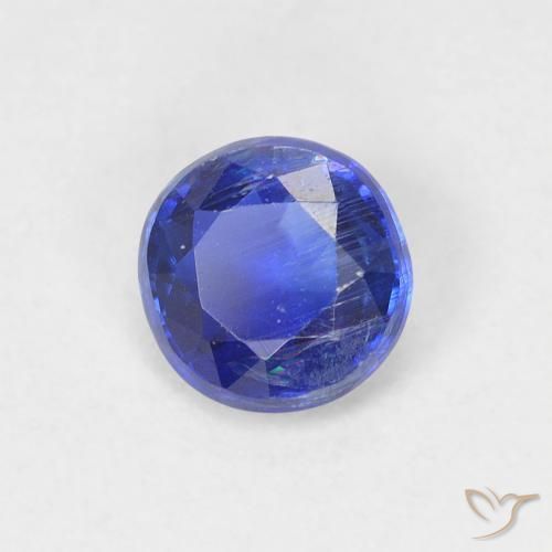 0.64ct Natural Dark Blue Kyanite, Round, VS-SI