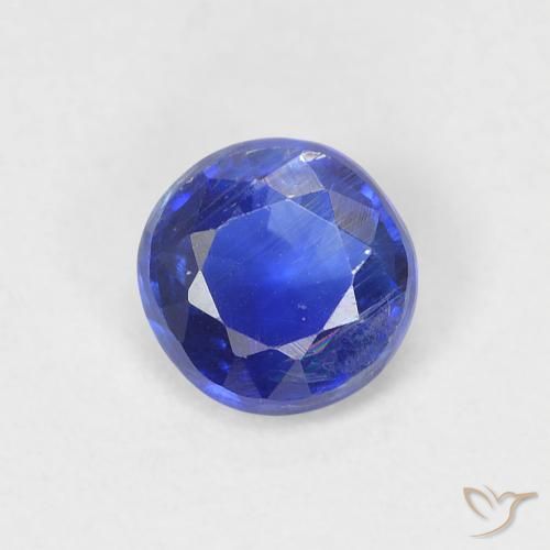0.64 ct Blue Kyanite Stone, Natural Kyanite in Round Facet Shape for Sale