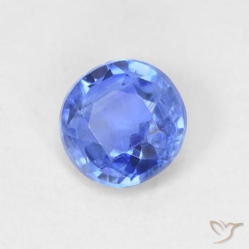 0.62ct Natural Light Navy Blue Kyanite, Round, VS-SI