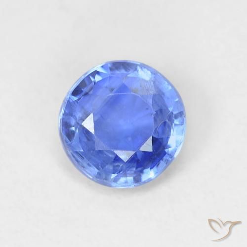 0.62 ct Blue Kyanite Stone, Natural Kyanite in Round Facet Shape for Sale