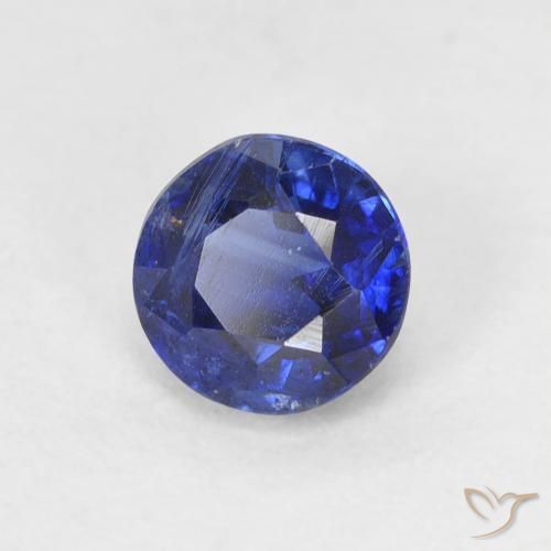 0.76 ct Blue Kyanite Stone, Natural Kyanite in Round Facet Shape for Sale