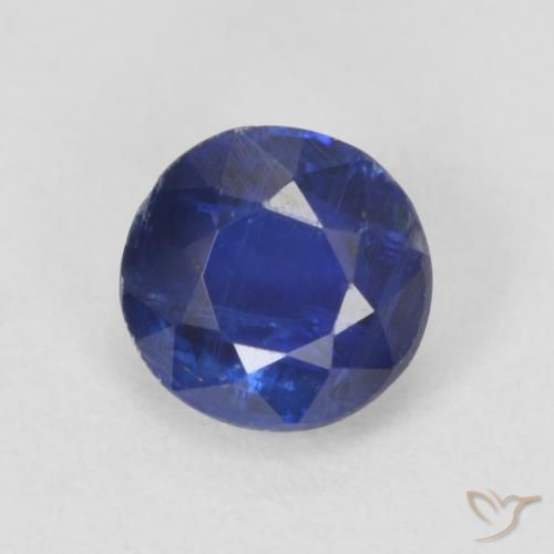 0.78ct Natural Deep Blue Kyanite, Round, VS