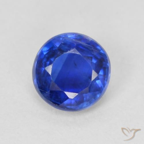 0.70ct Natural Dark Blue Kyanite, Round, VS-SI, Photo A