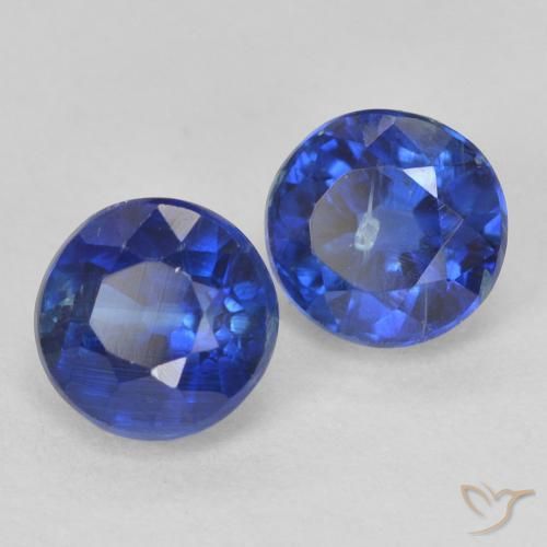 1.59 ctw Blue Kyanite Stones, Natural Kyanite in Round Facet Shape for Sale