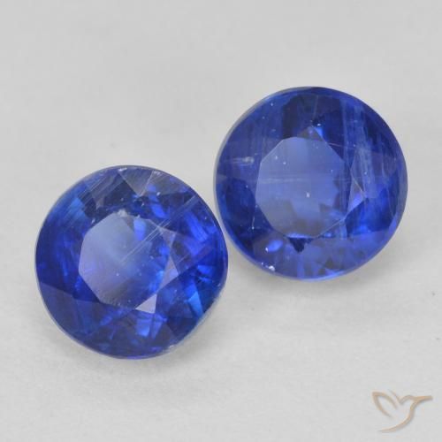 1.63 ctw Blue Kyanite Stones, Natural Kyanite in Round Facet Shape for Sale