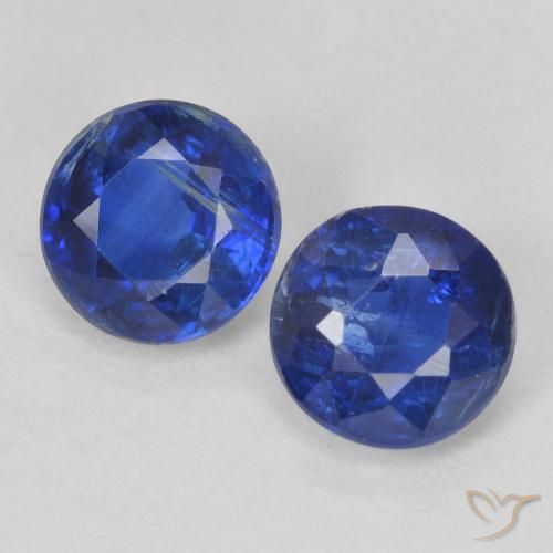 1.44ctw Natural Deep Blue Kyanite, Round, VS-SI