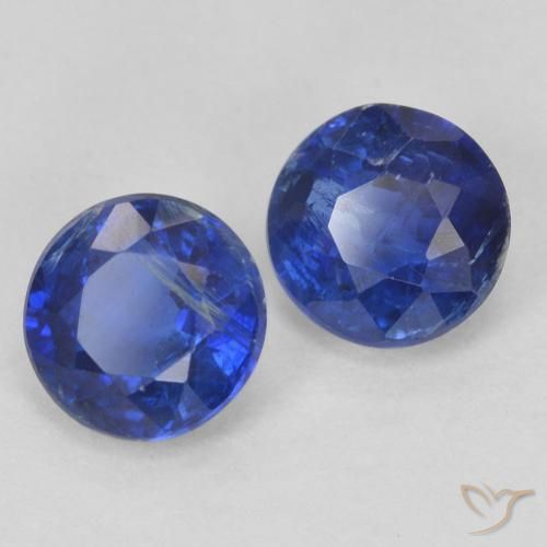 1.44 ctw Blue Kyanite Stones, Natural Kyanite in Round Facet Shape for Sale