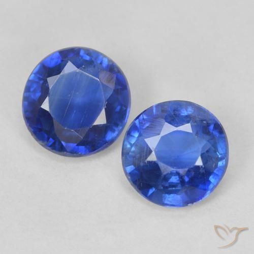 1.02 ct Blue Kyanite, 5.2 mm Round Cut From Nepal, Photo A