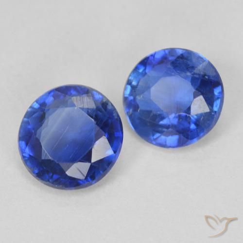 1.02 ctw Blue Kyanite Stones, Natural Kyanite in Round Facet Shape for Sale
