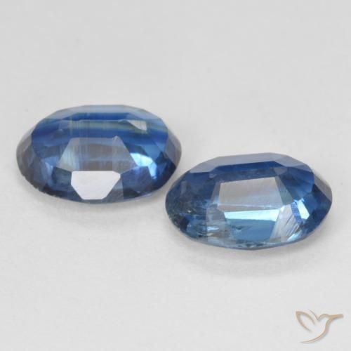 Kyanite Gemstones in 8 x 6 mm (calibrated) Size for Sale, Kyanite Stones in Navy Blue Color