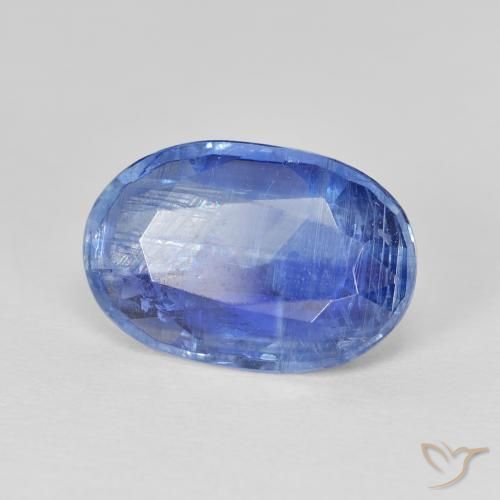 4.80 ct Blue Kyanite Stone, Natural Kyanite in Oval Facet Shape for Sale