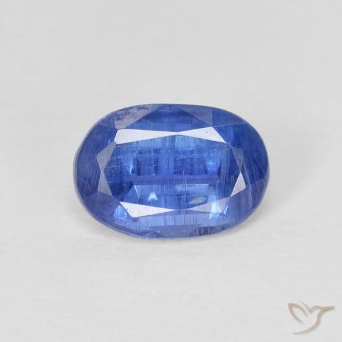 1.00ct Natural Medium Dark Blue Kyanite, Oval, SI