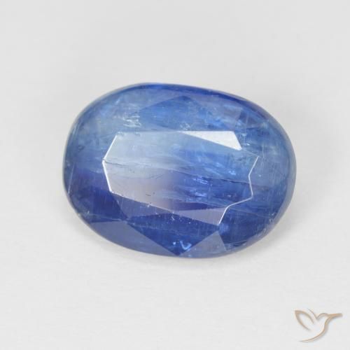4.25 ct Blue Kyanite Stone, Natural Kyanite in Oval Facet Shape for Sale