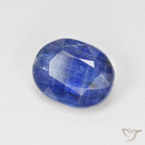4.04 ct Blue Kyanite Stone, Natural Kyanite in Oval Facet Shape for Sale