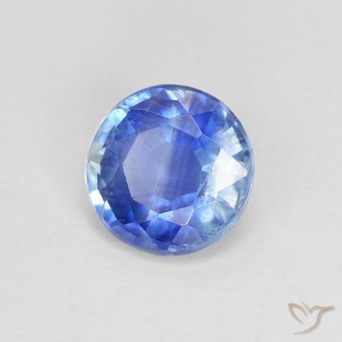 0.95 ct Blue Kyanite Stone, Natural Kyanite in Round Facet Shape for Sale