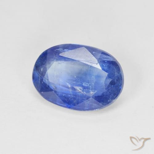 3.51 ct Blue Kyanite Stone, Natural Kyanite in Oval Facet Shape for Sale