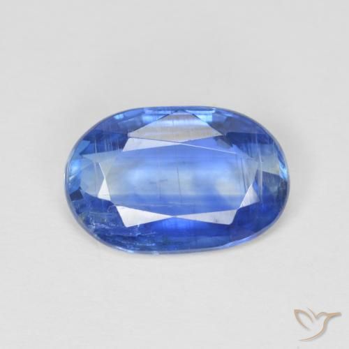 Disthène Ovale en damier des États-Unis 2,47 ct, dimension 10,7 x 7mm, pureté si, pierre gemme naturelle Non traité, 1 pièce Disthène de couleur Bleu franc, dureté Mohs de 6 à 7, Photo A