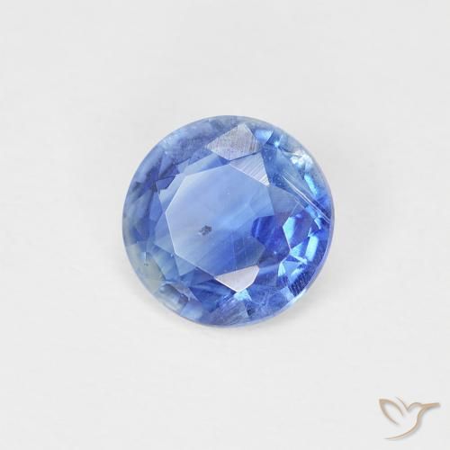 0.85 ct Blue Kyanite Stone, Natural Kyanite in Round Facet Shape for Sale