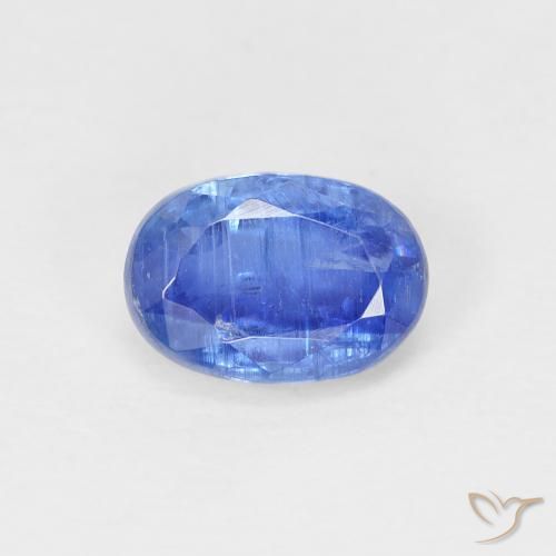 7,1 x 5mm Cianite blu taglio ovale dal Nepal, peso di 1,12 ct, pietra preziosa naturale non trattati in purezza SI, 1 pezzo Cianite Ovale sfaccettato - Colore: Bambina blu, durezza Mohs di 6 - 7 , Photo A