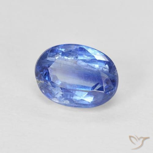 1.38 ct Blue Kyanite Stone, Natural Kyanite in Oval Facet Shape for Sale