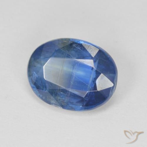 3.01 ct Blue Kyanite Stone, Natural Kyanite in Oval Facet Shape for Sale