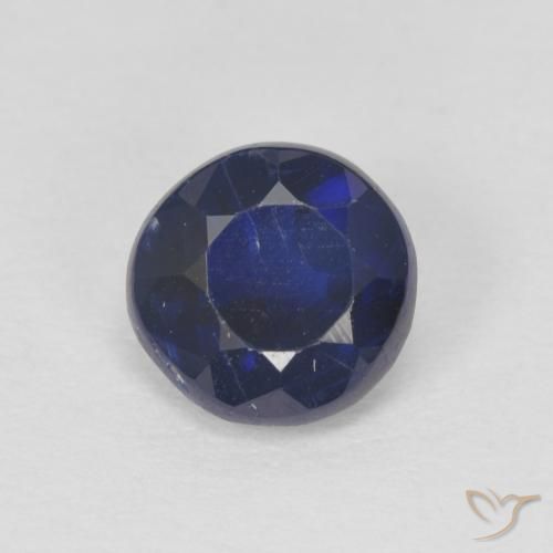 1.03ct Natural Dark Blue Kyanite, Round, SI
