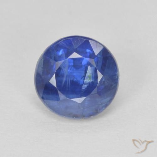 1.32ct Natural Deep Blue Kyanite, Round, SI