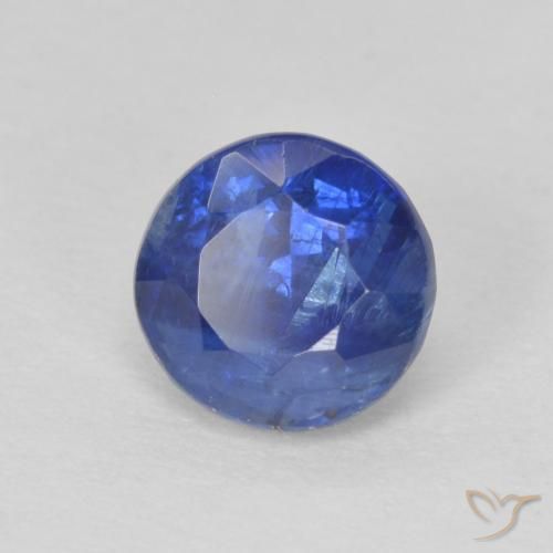 1.32 ct Blue Kyanite Stone, Natural Kyanite in Round Facet Shape for Sale