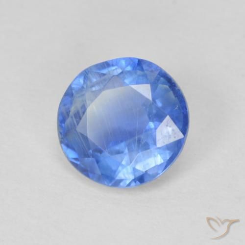 0.95 ct Blue Kyanite Stone, Natural Kyanite in Round Facet Shape for Sale