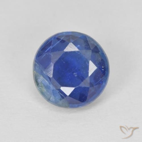 0.87ct Natural Navy Blue Kyanite, Round, SI