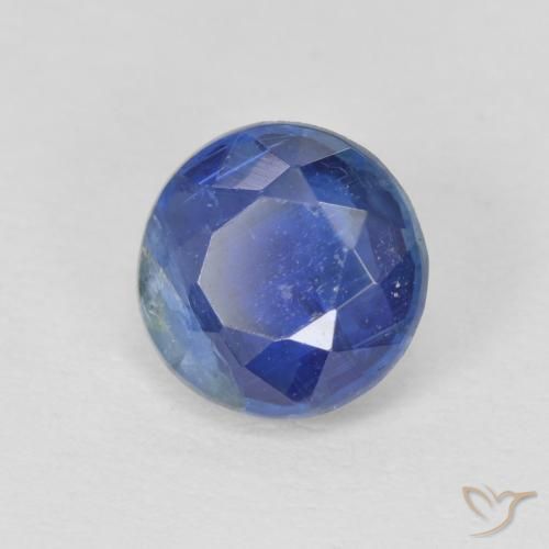 0.87 ct Blue Kyanite Stone, Natural Kyanite in Round Facet Shape for Sale