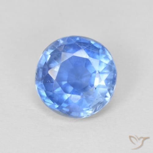 1.01 ct Blue Kyanite, 6 mm Round Cut From Nepal, Photo A