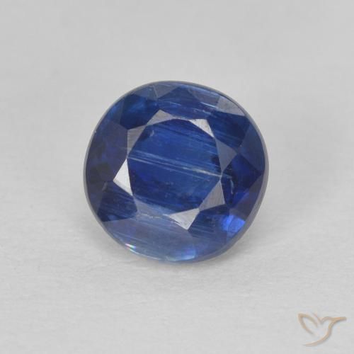 1.19ct Natural Dark Blue Kyanite, Round, SI