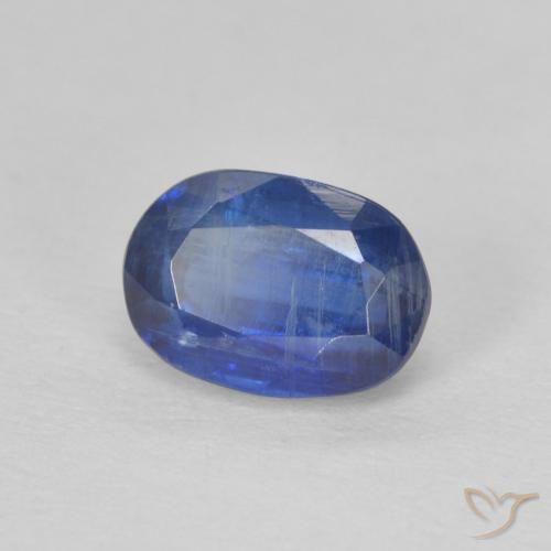 1.25 ct Blue Kyanite Stone, Natural Kyanite in Oval Facet Shape for Sale