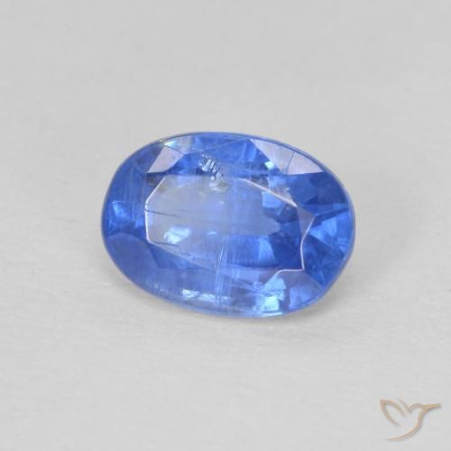 1.08 ct Blue Kyanite Stone, Natural Kyanite in Oval Facet Shape for Sale