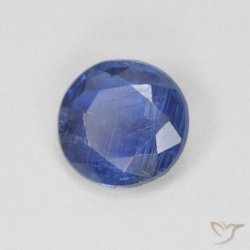 0.88 ct Blue Kyanite Stone, Natural Kyanite in Round Facet Shape for Sale