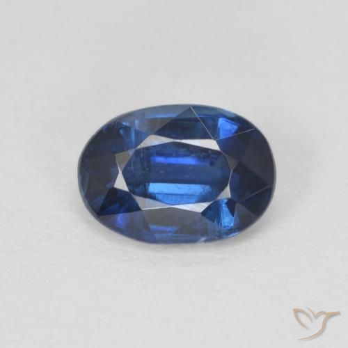 1.02ct Natural Dark Blue Kyanite, Oval, SI, Photo A