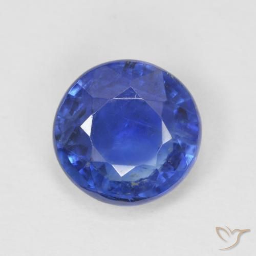0.99ct Natural Dark Blue Kyanite, Round, SI