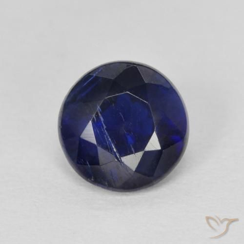 Cianite 5,8mm blu Sfaccettatura rotonda dal Nepal, peso di 0,97 ct, gemma naturale non trattati in purezza SI, 1 pezzo Cianite - Colore: Blu scuro, durezza Mohs di 6 - 7, Photo A