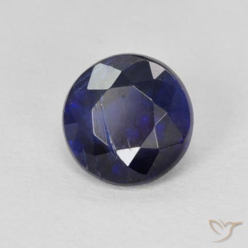 0.97 ct Blue Kyanite Stone, Natural Kyanite in Round Facet Shape for Sale