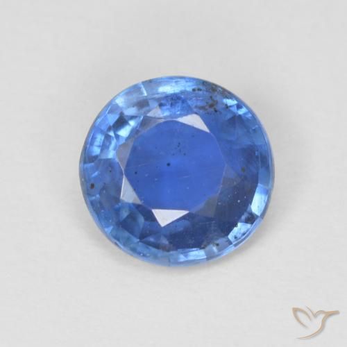 0.80ct Natural Light Navy Blue Kyanite, Round, SI