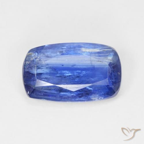 4.82 ct Blue Kyanite, 13.3 x 8 mm Cushion Cut From Nepal, Photo A