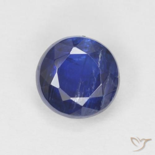 1.24ct Natural Dark Blue Kyanite, Round, SI